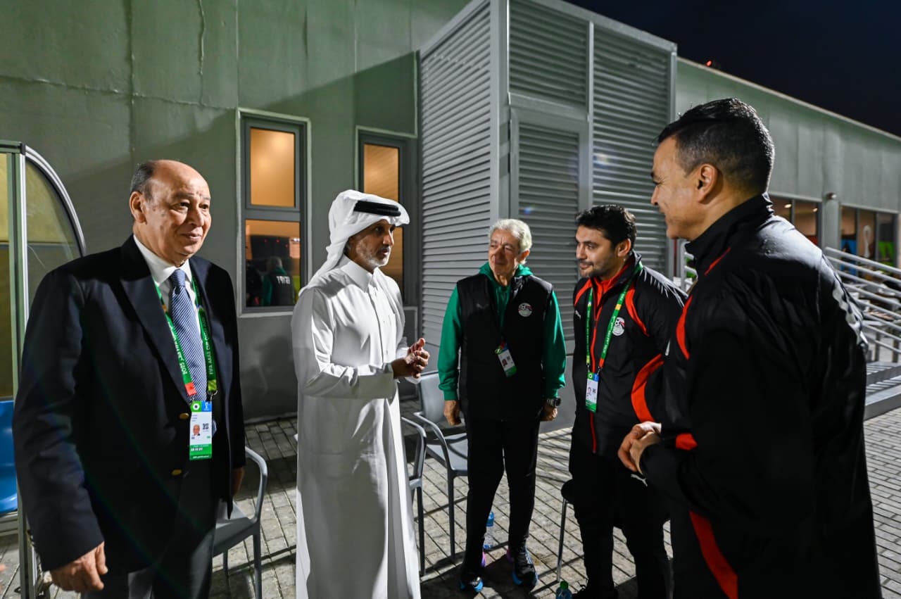 وزير الرياضة القطري يزور مران منتخب مصر قبل مواجهة الأردن في كأس العرب – كورة 999
