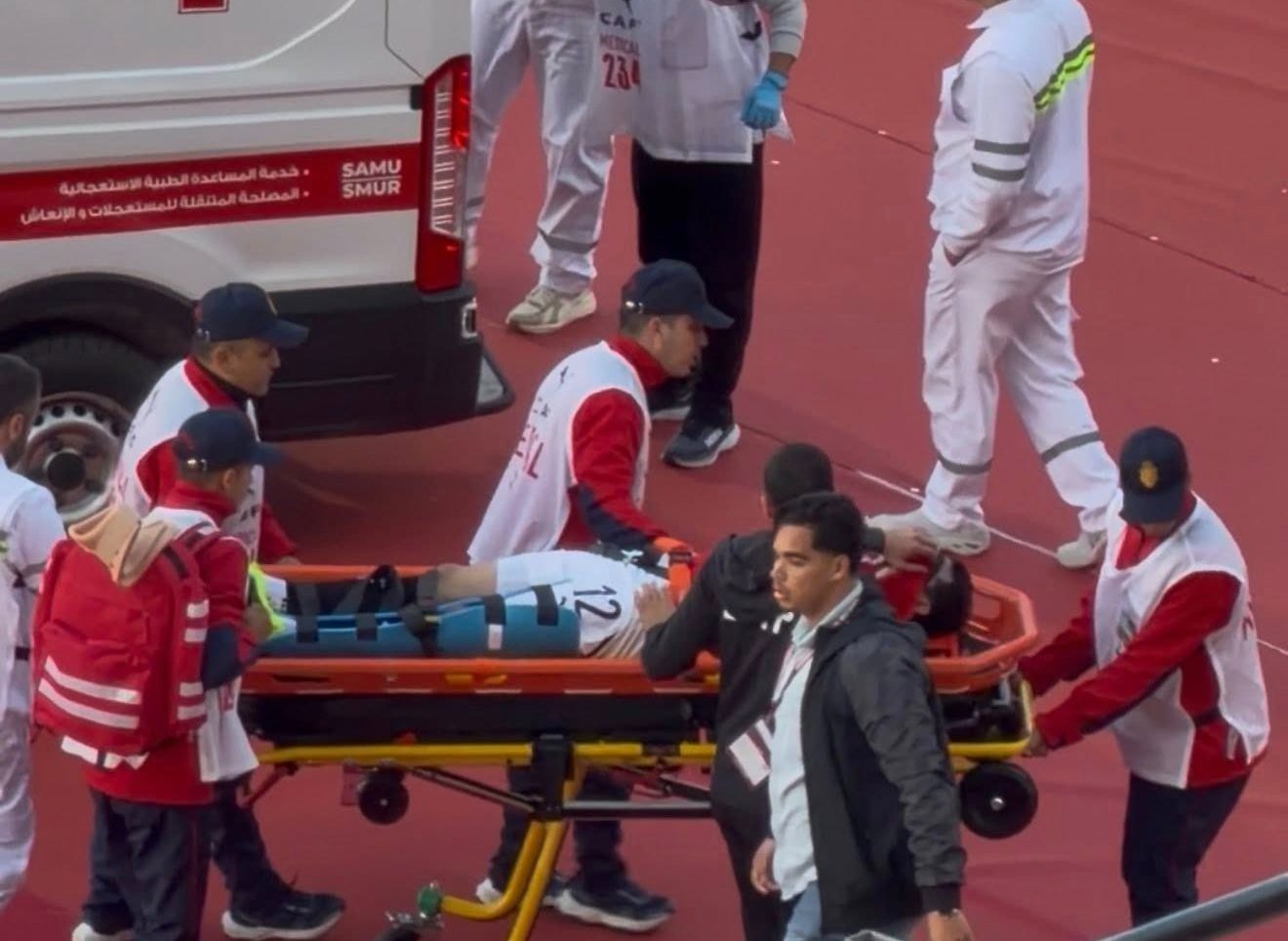 التشخيص المبدئي لإصابة محمد حمدي خلال مباراة مصر وبنين بكأس الأمم الإفريقية