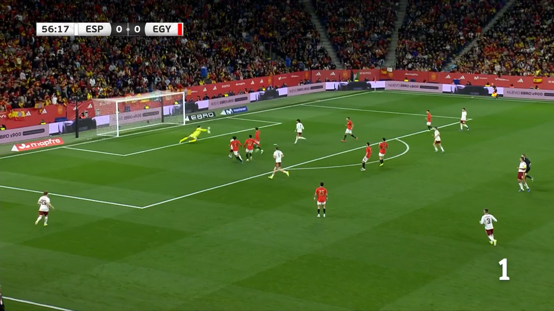 نهاية مباراة مصر وإسبانيا بالتعادل السلبي – كورة 999