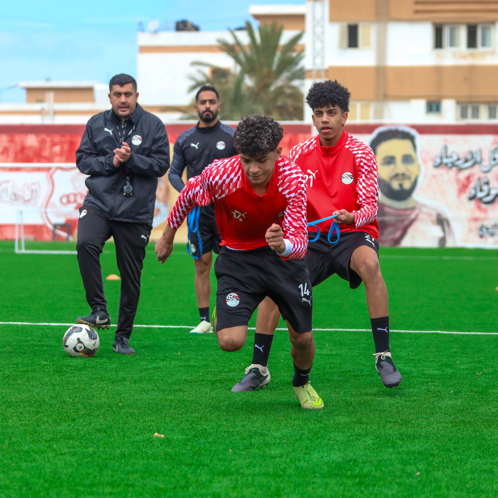 تدريبات استشفائية لمنتخب الناشئين بعد الفوز على تونس – كورة 999